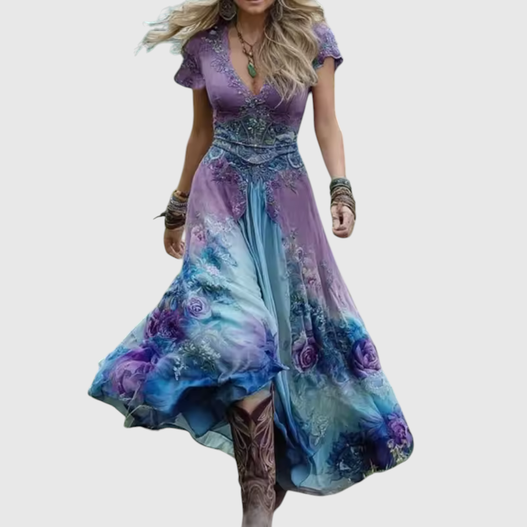 Vihangi - Fitted And Loose Floral Dress
