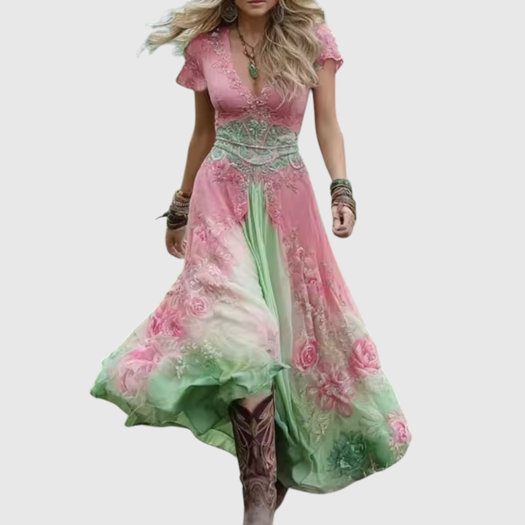 Vihangi - Fitted And Loose Floral Dress