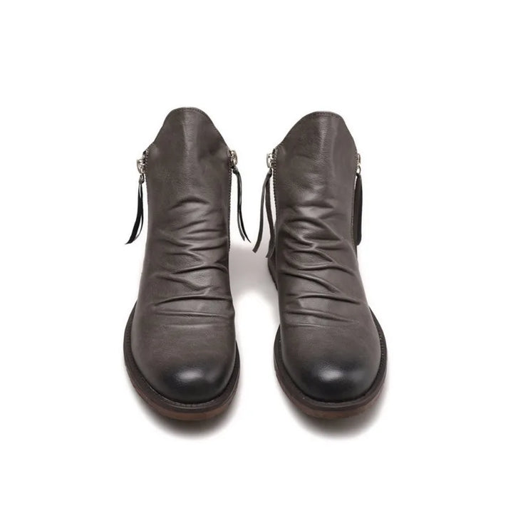 Antonio – Elegant Leather Boots With Zipper