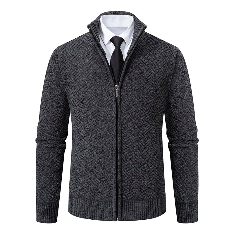 Guilherme - Chunky Knit Cardigan With Zipper