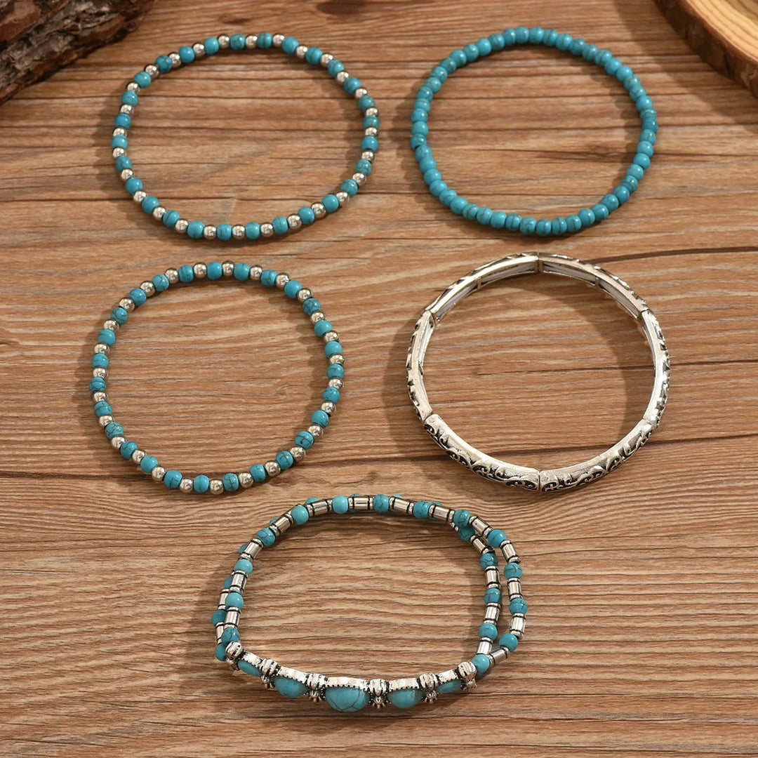 Nilay - Boho-Style Turquoise Bracelets