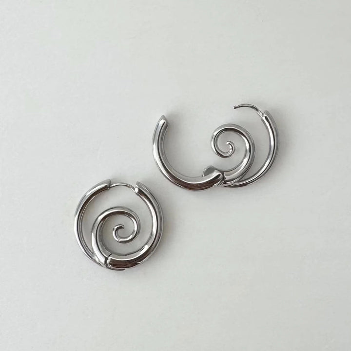 Kaliah - Spiral Hoop Earrings