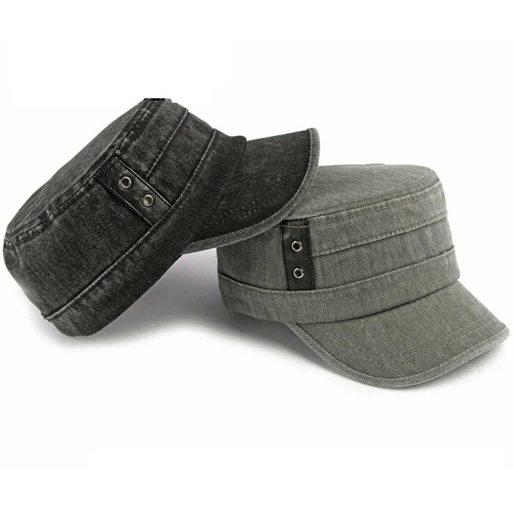 Pauzeasync - Denim Cap With Buckle Strap