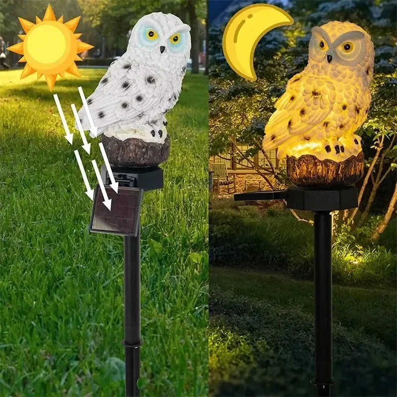 SolarOwl - Solar Powered Owl Shaped Garden Lamp