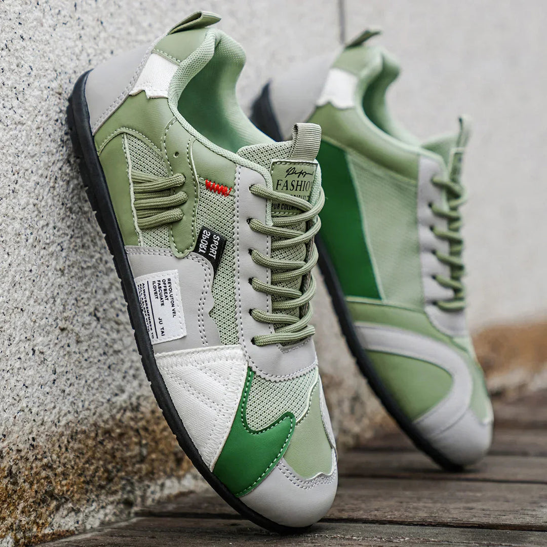 Reinders - Patchwork Lace-Up Sneakers