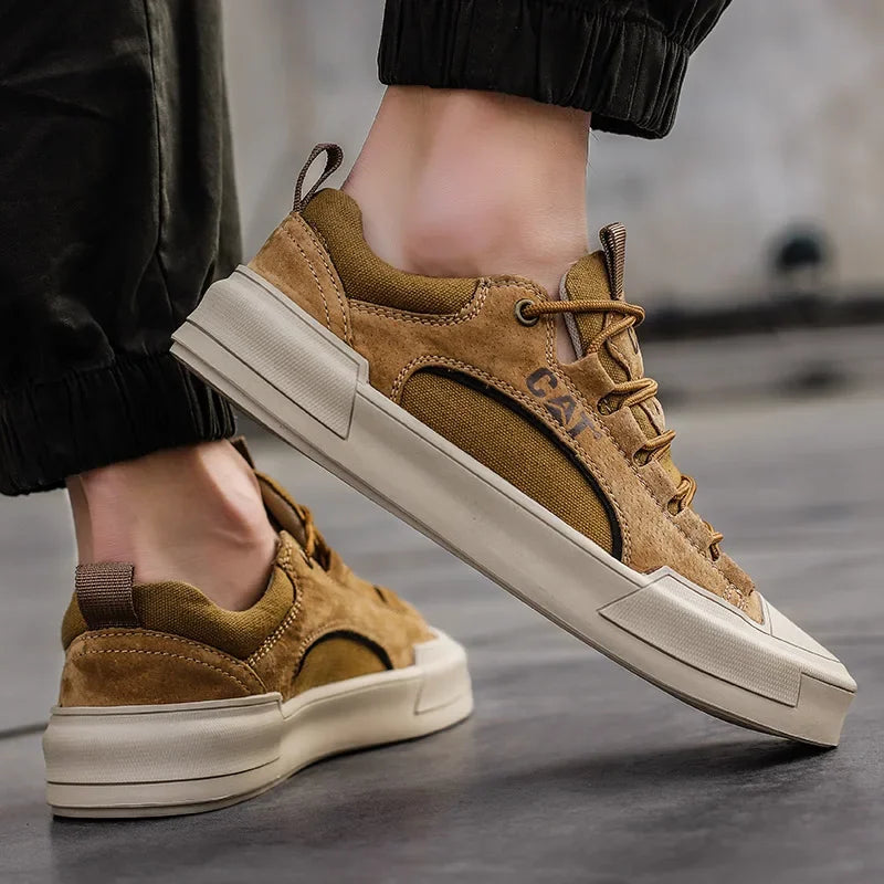 Fohicast - Casual Suede Lace Up Sneakers