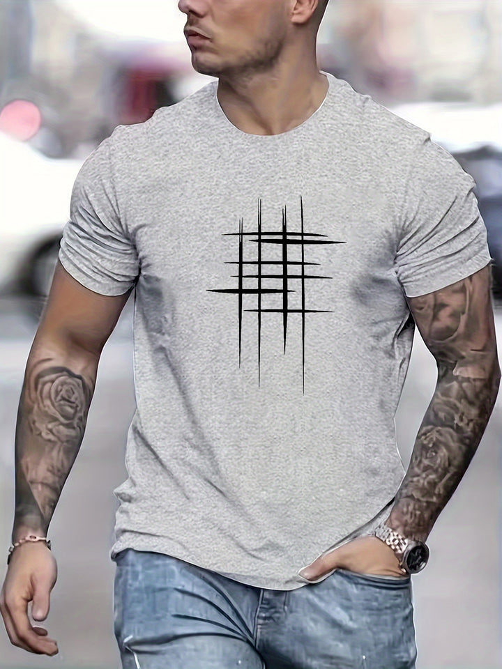 Pantazis - Elegant Round Neck T-Shirt With Graphic Print