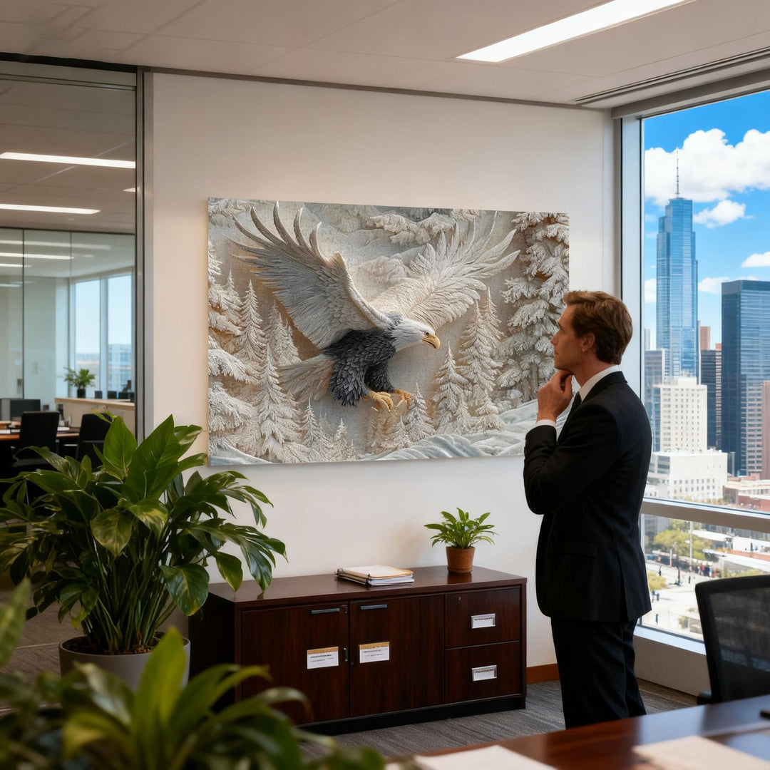 TalonCraft - Carved Eagle Puzzle Home Decor