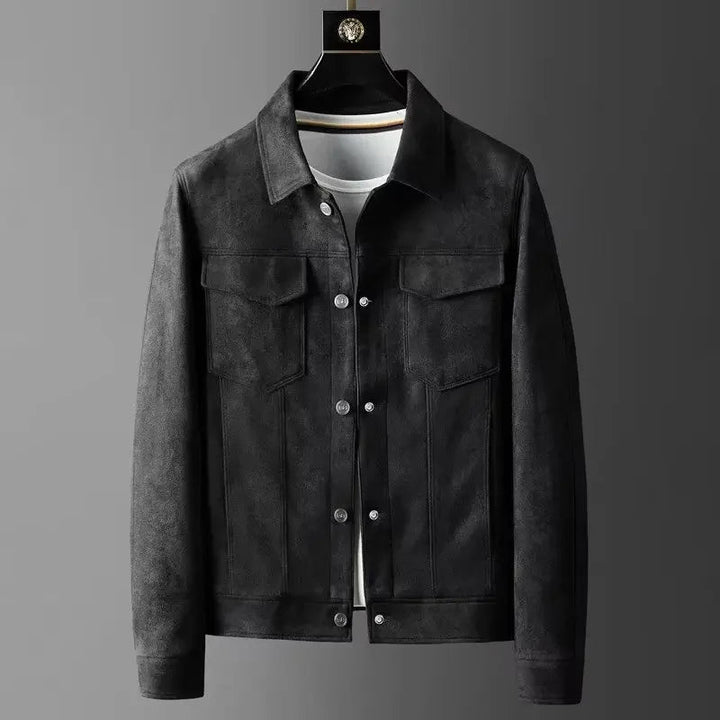 Maceo - Comfortable Leather Jacket With Front Pockets