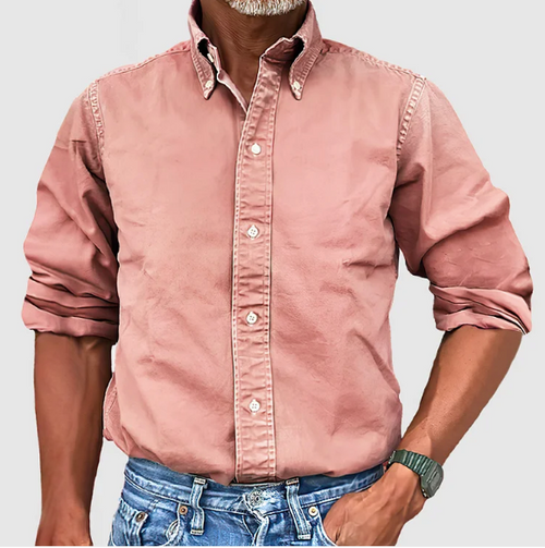 Ewan - Casual Long Sleeve Shirt With Button