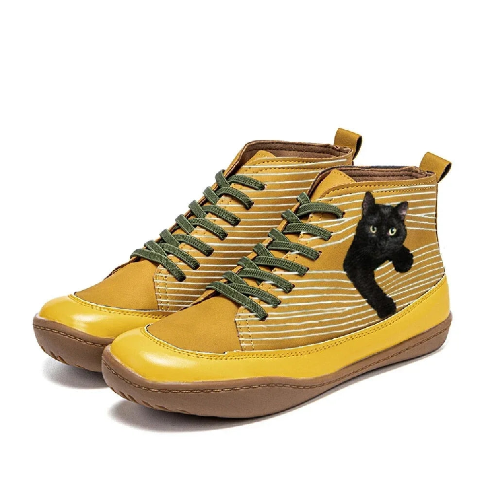 Zara - Stylish Boot With Cat Design