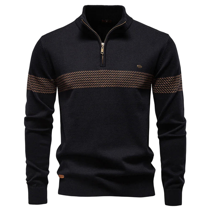 Amitai - Classic Half Zipper Knitted Sweater