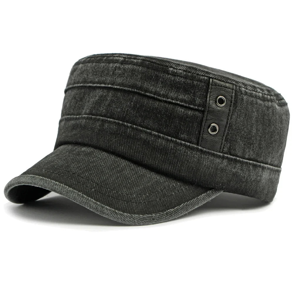 Pauzeasync - Denim Cap With Buckle Strap