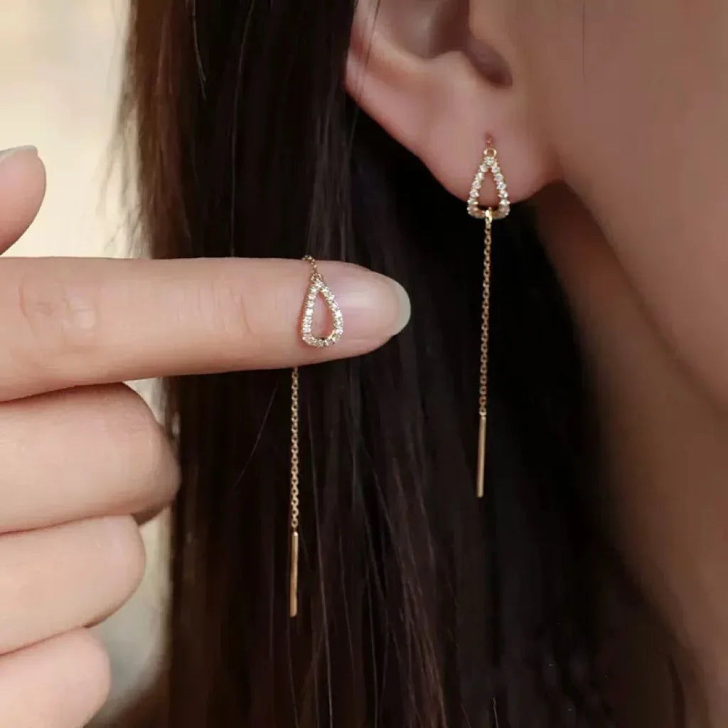 Soazig - Drop Ear Line Long Hanging Earrings
