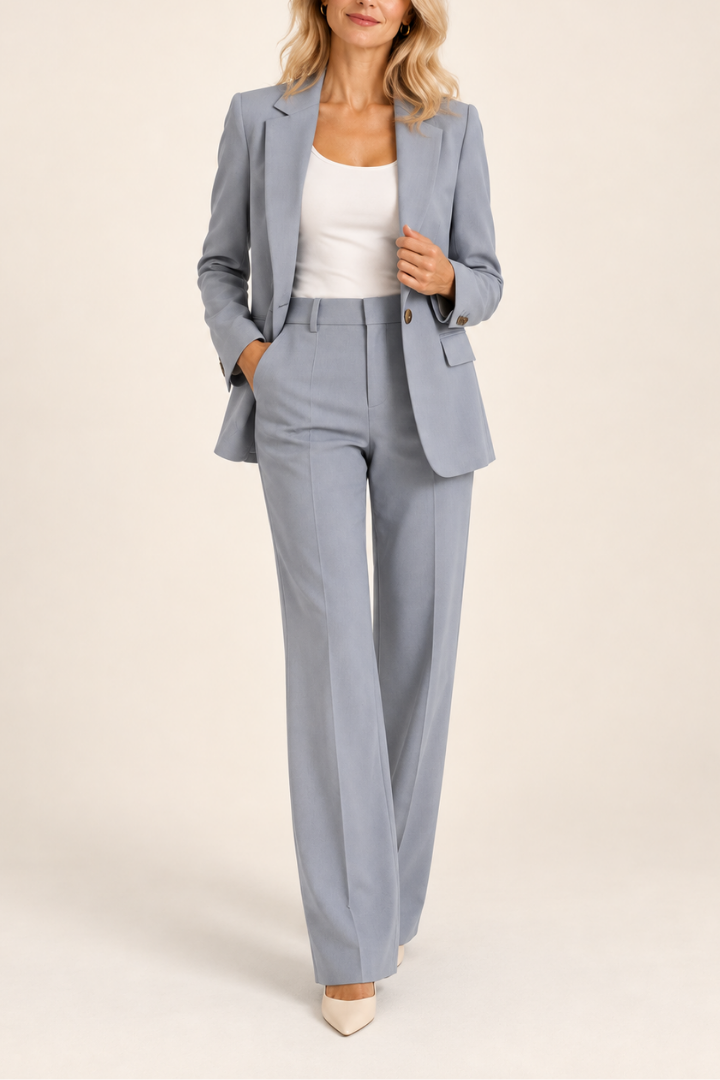 Caeleaitha - Blazer and Straight Leg Pants Set