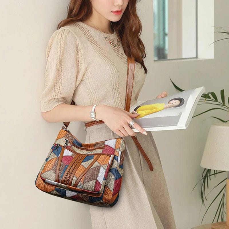 Solara - Mosaic Leather Handbag