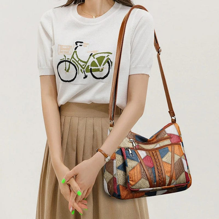 Solara - Mosaic Leather Handbag