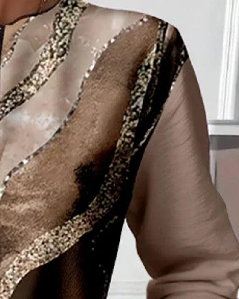 Kajsa - Vintage Print Sweatshirt With Half Zipper