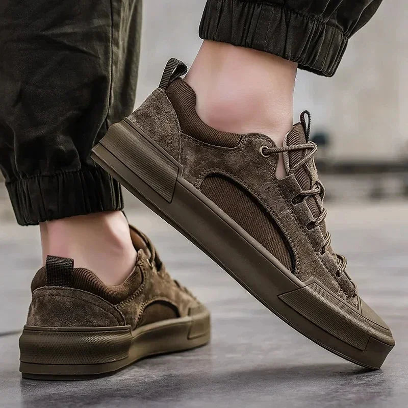 Fohicast - Casual Suede Lace Up Sneakers