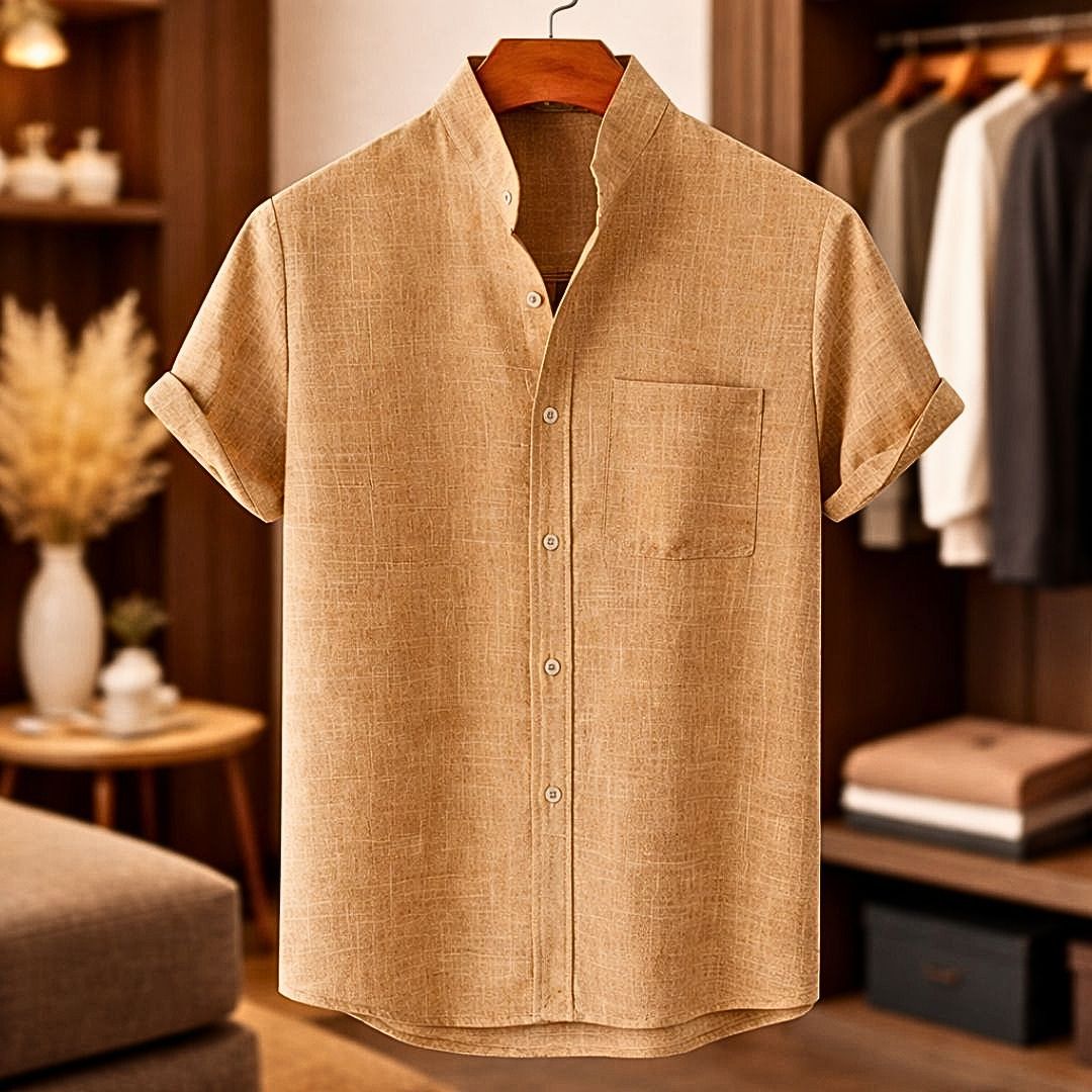 Sinzer - Short Sleeve Linen Shirt