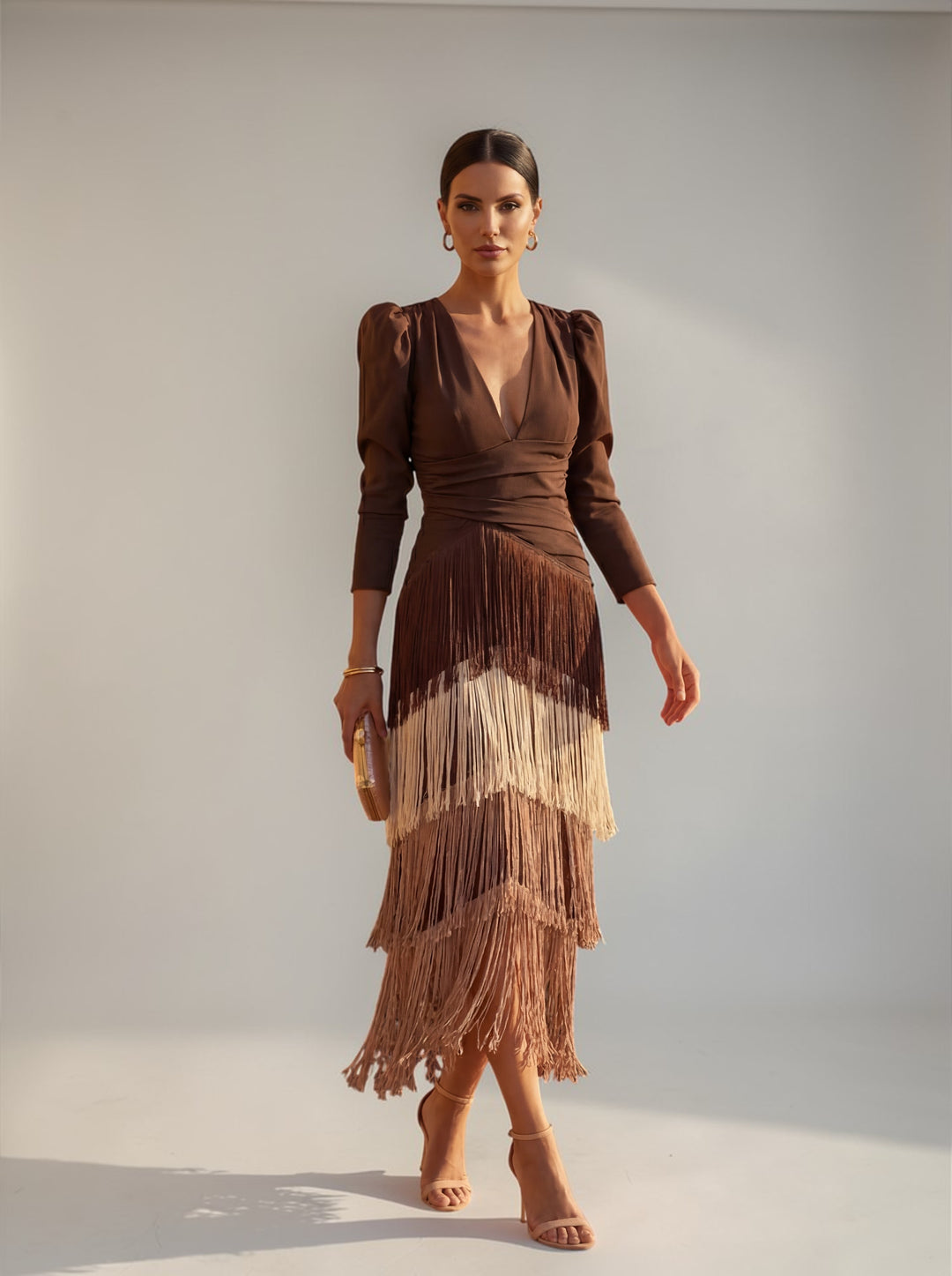 Rylanya - Elegant Fringed Dress