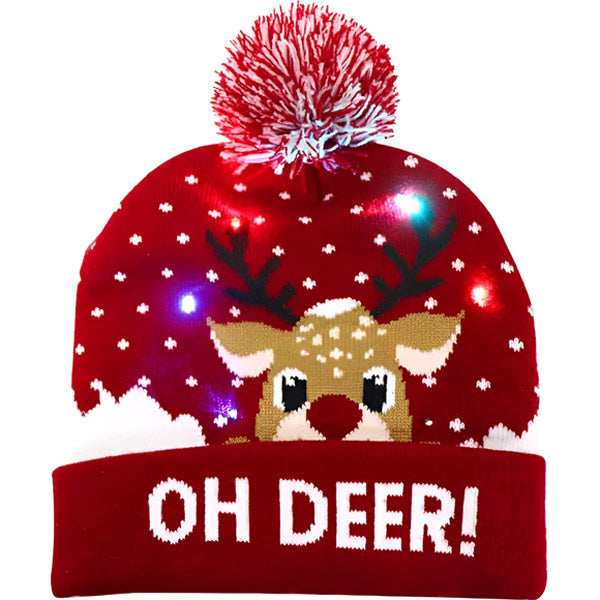 MerryGlow - Christmas Knitted Light Up Hat