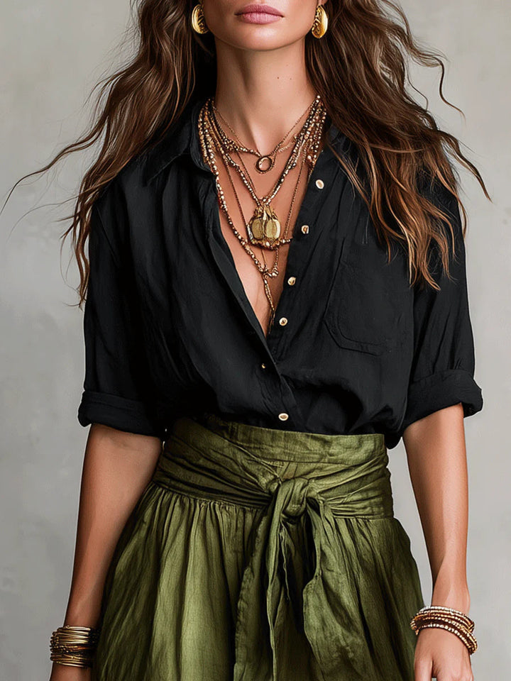 Virra - T-Shirt And Midi Skirt Set