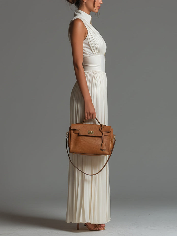 Kleira - Sleeveless Pleated Jumpsuit