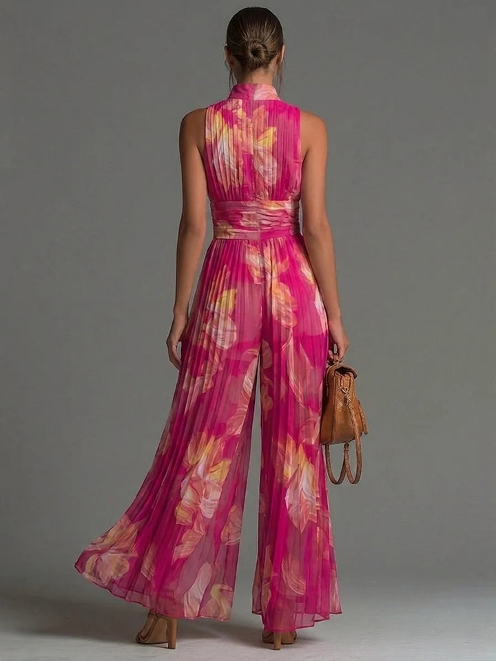 Kleira - Sleeveless Pleated Jumpsuit
