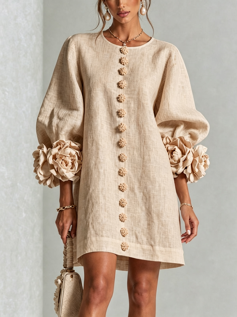 Hinan - Mini Dress With Floral Print