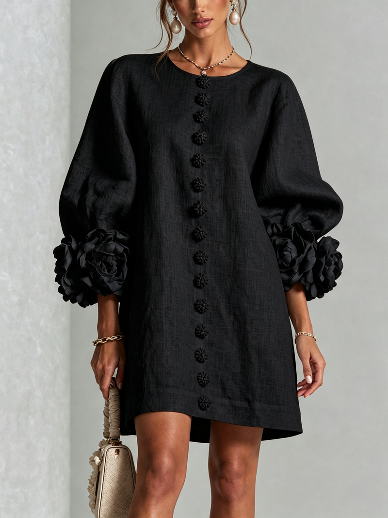 Hinan - Mini Dress With Floral Print