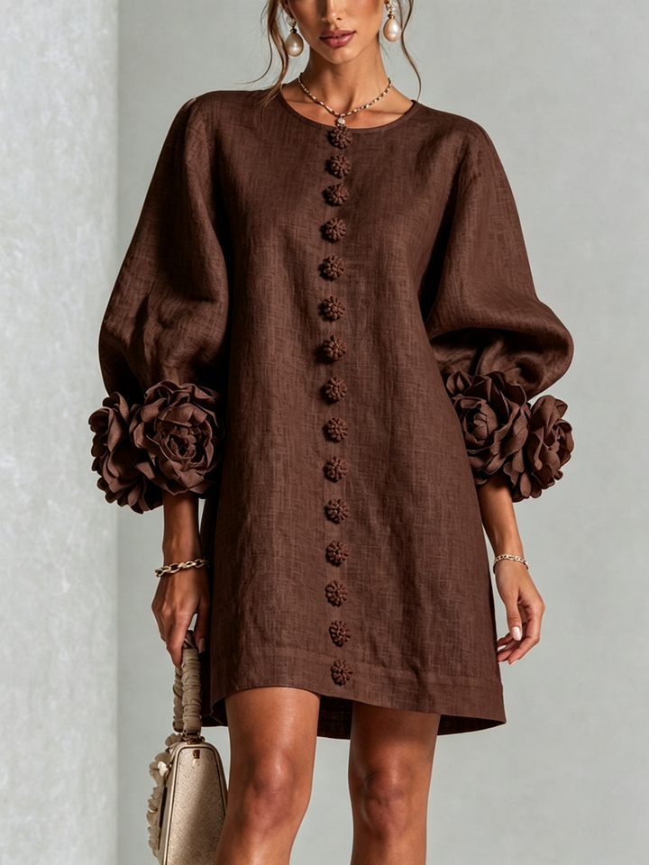 Hinan - Mini Dress With Floral Print