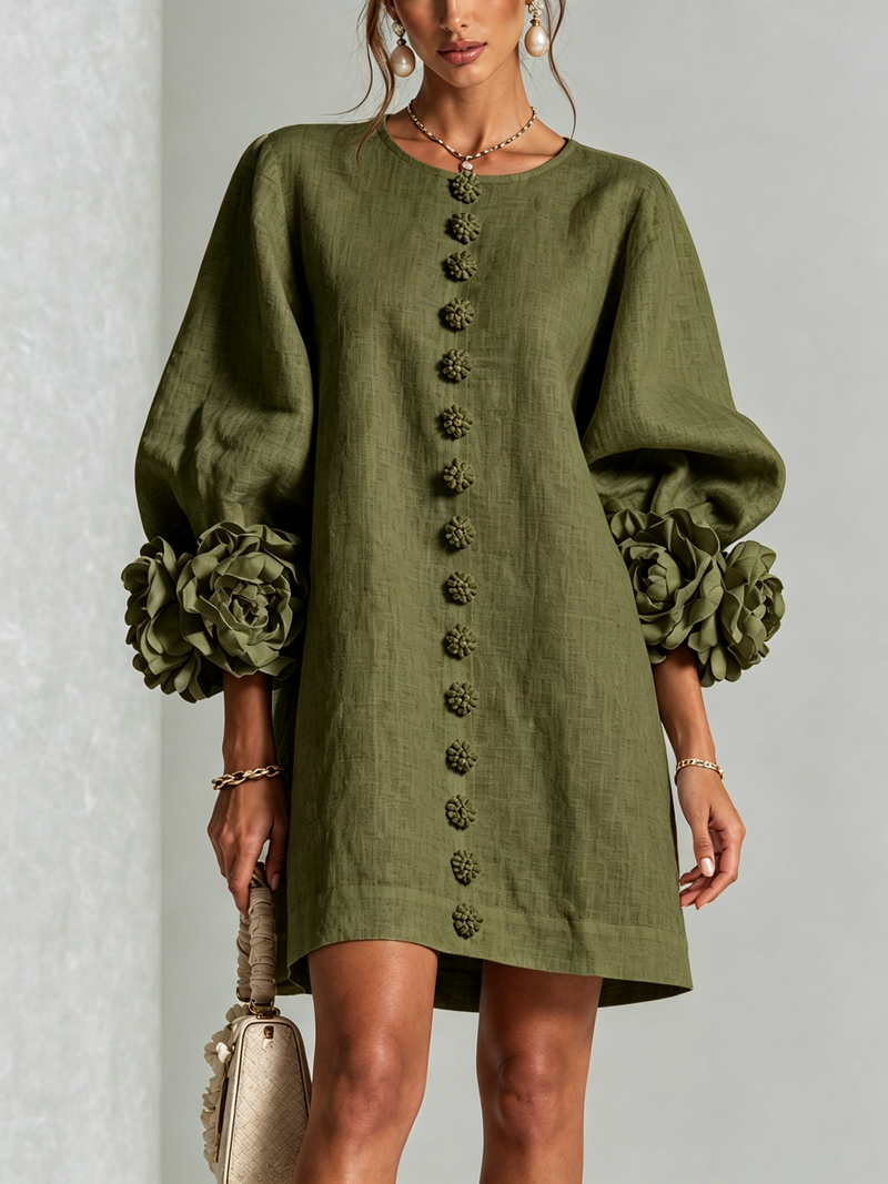 Hinan - Mini Dress With Floral Print