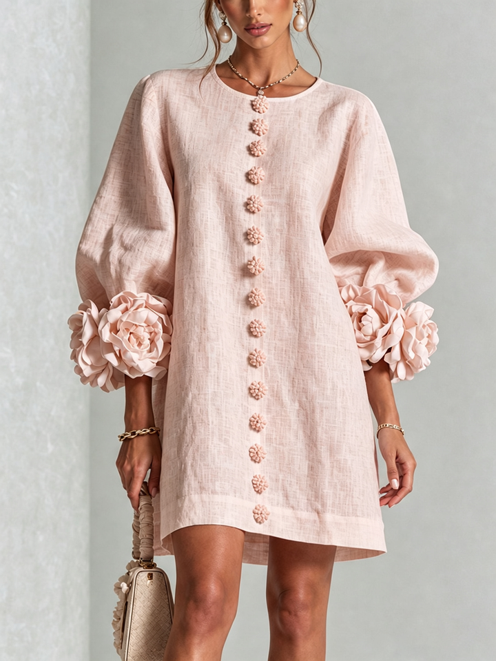 Hinan - Mini Dress With Floral Print