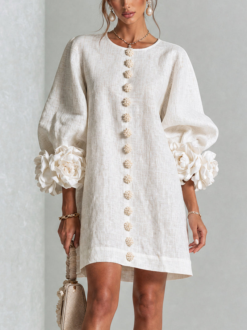 Hinan - Mini Dress With Floral Print