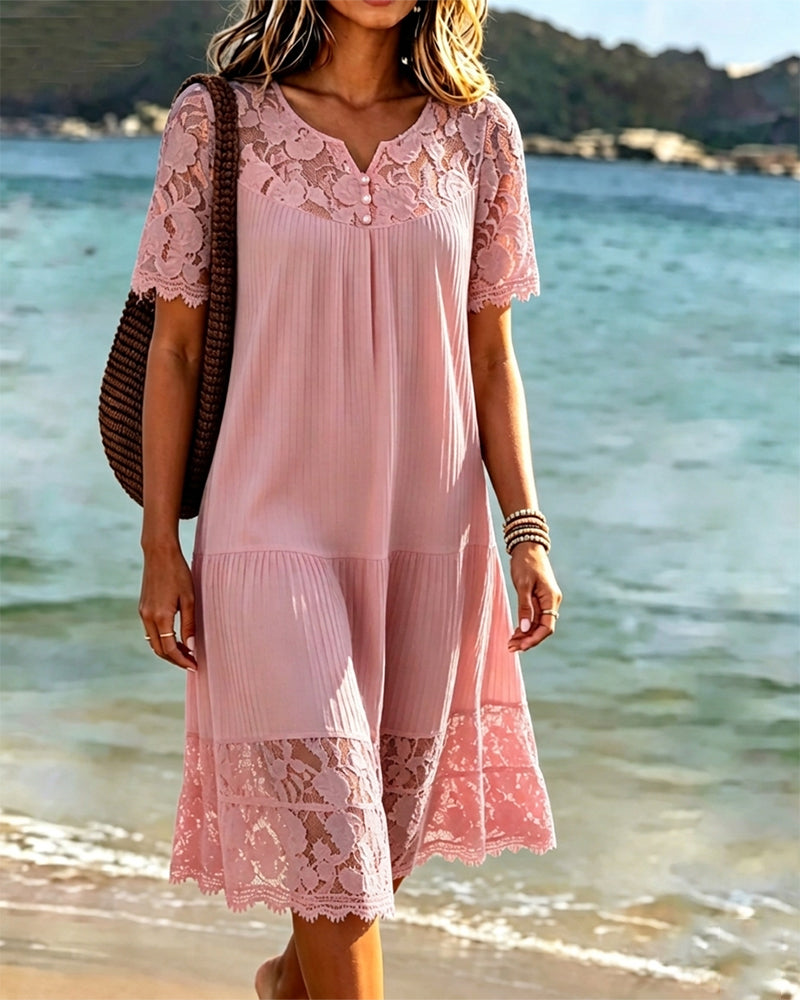 Kosana - Patchwork Cut Out Dress