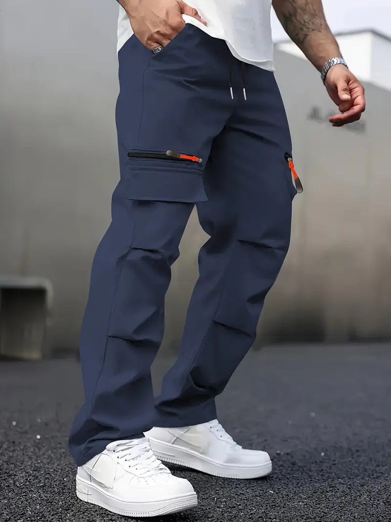 Thaddeus - Casual Cargo Pants With Drawstring Waist