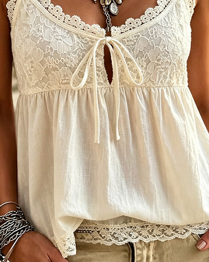 Jariya - Lace Cami Top with Attached Straps