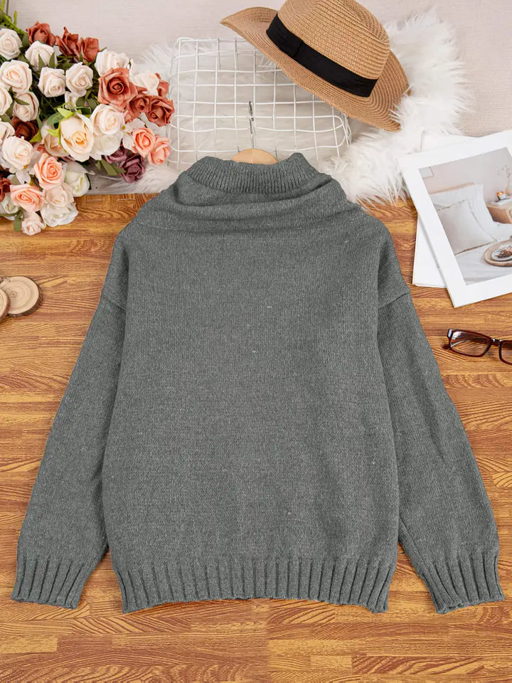 Natala - Knitted Sweater With Kangaroo Pocket