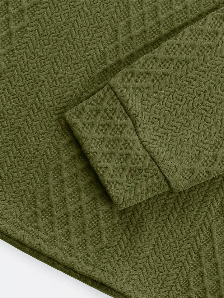 Benoit - Lior Textured T-shirt With Jacquard Collar