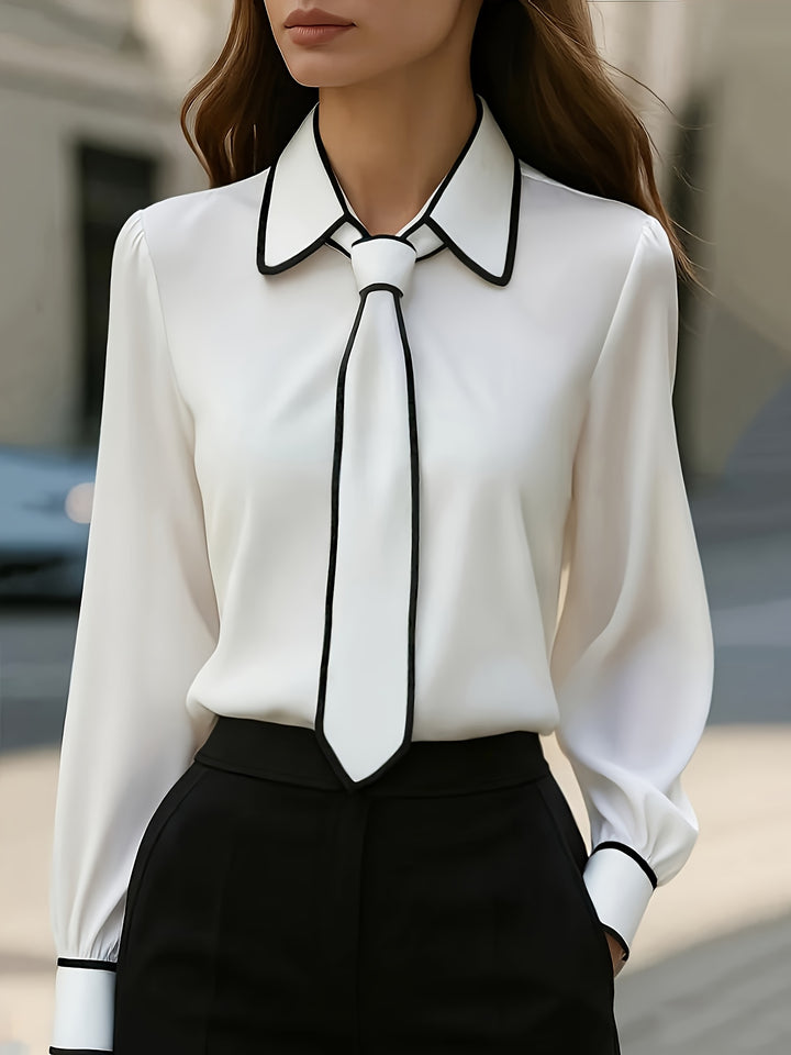 Briella - Long Sleeve Shirt With Front Tie