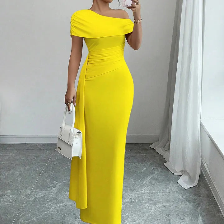 Lisete - Elegant One Shoulder Maxi Dress