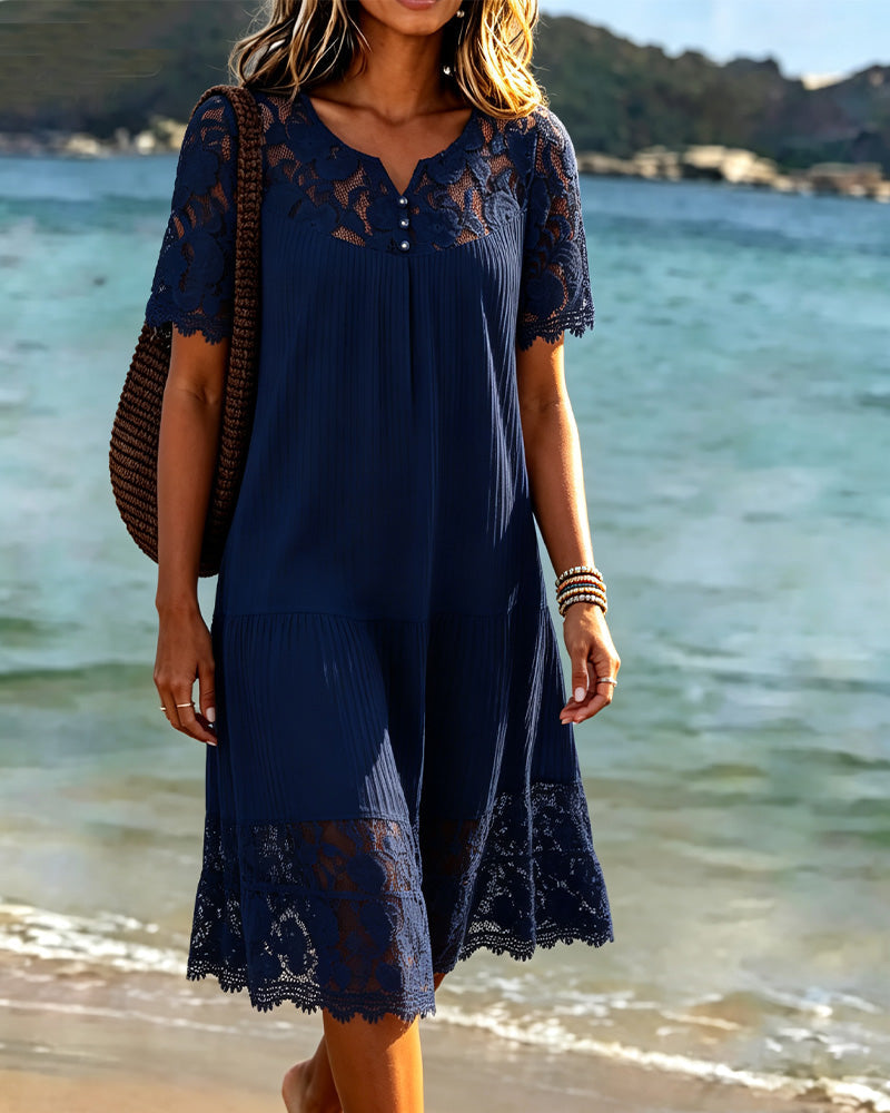 Kosana - Patchwork Cut Out Dress