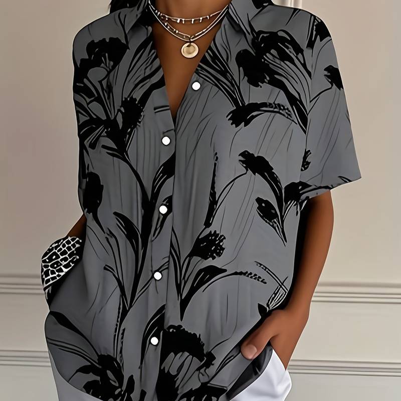 Ayalit - Fashionable Short Sleeve Printed Shirt