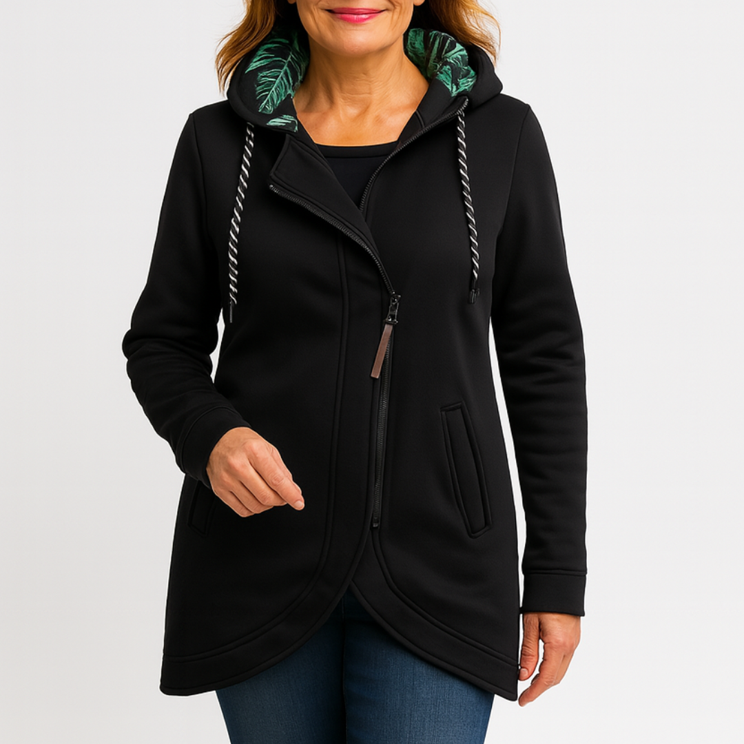 Kristanna - Winter Coat With Asymmetric Zip