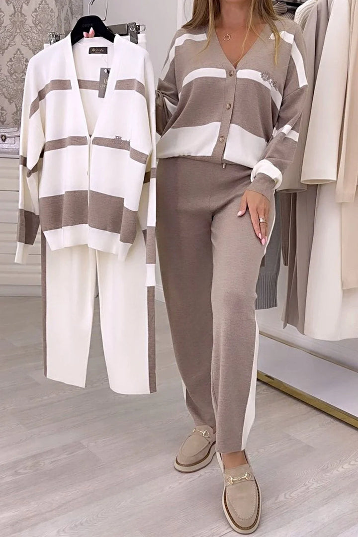 Fridolina - Fashionable Knitted Two-Piece Set