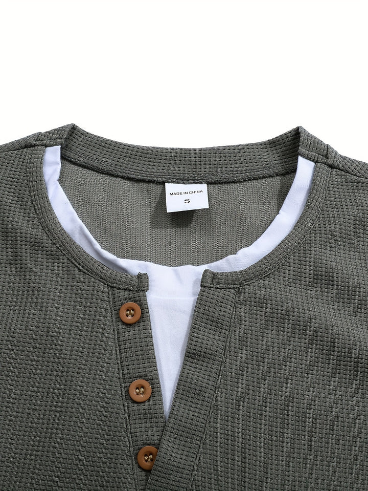 Wladimir - Long Sleeve Polo Shirt With Button And Pocket