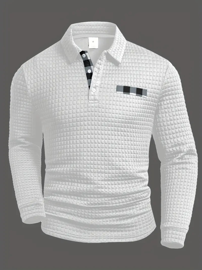 Hughes - Casual Thick Knit Button-Up Shirt