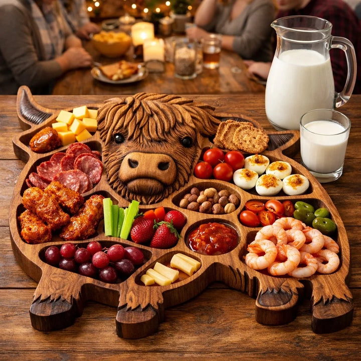 CowBoards - Highland Cow Wooden Charcuterie Board