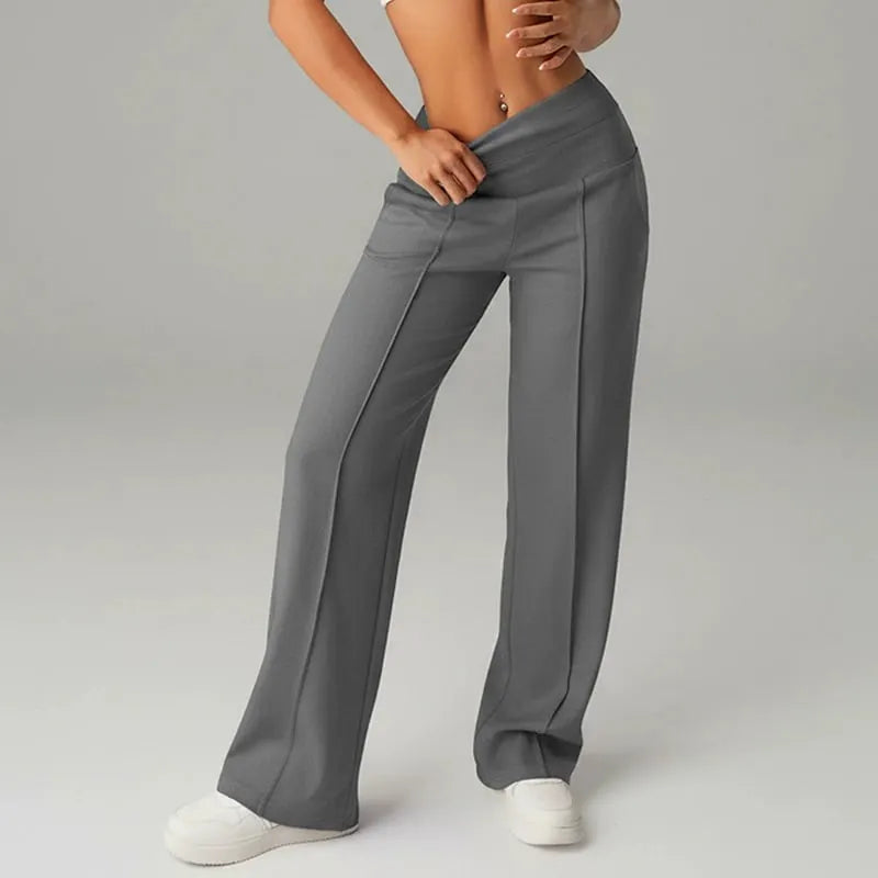 Xima - Straight Loose Leg Trousers